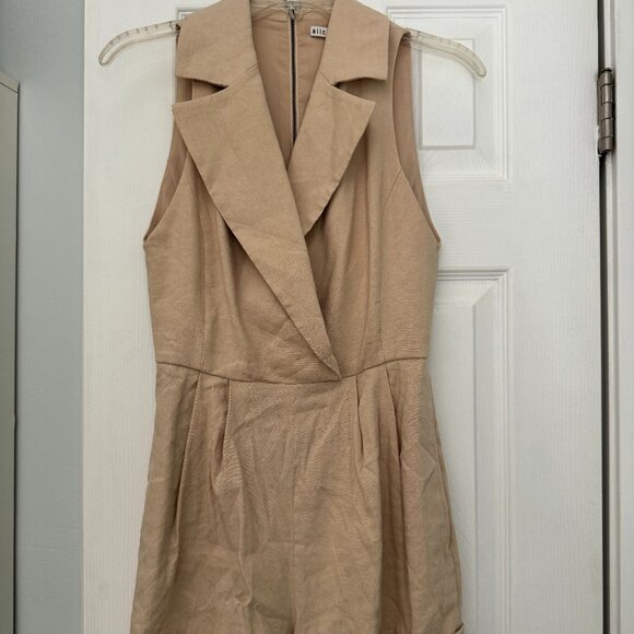 Alice & Olive Linen-Blend Romper Size 2 - Picture 4 of 7